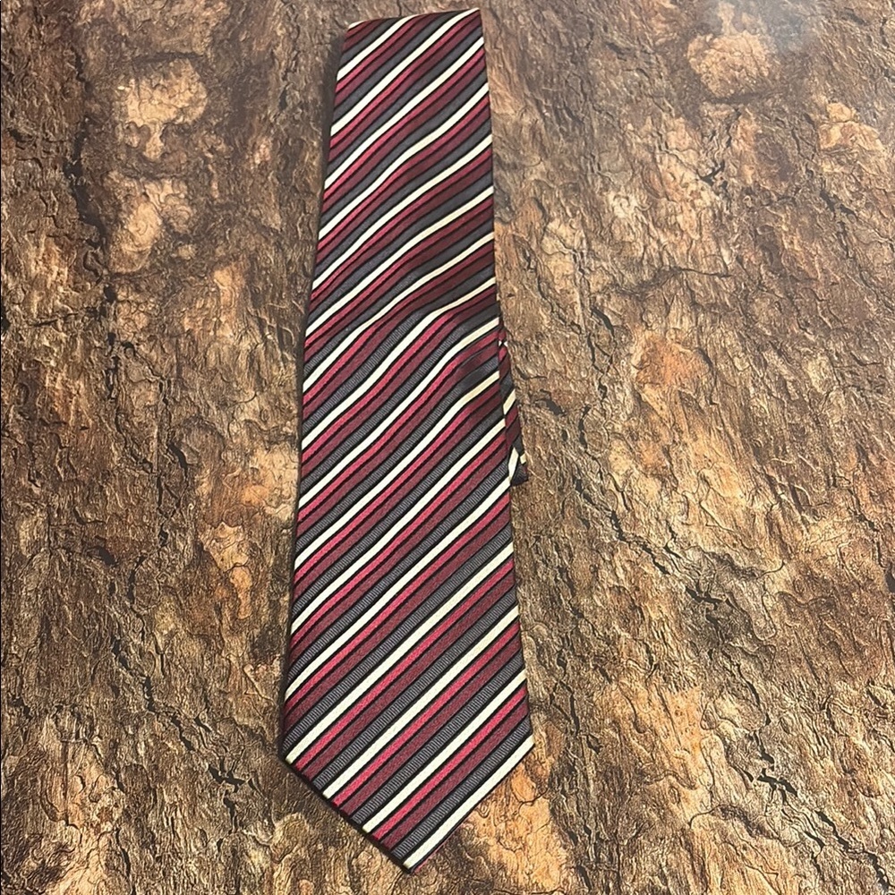 Foggia Striped Red and Black Men's Tie